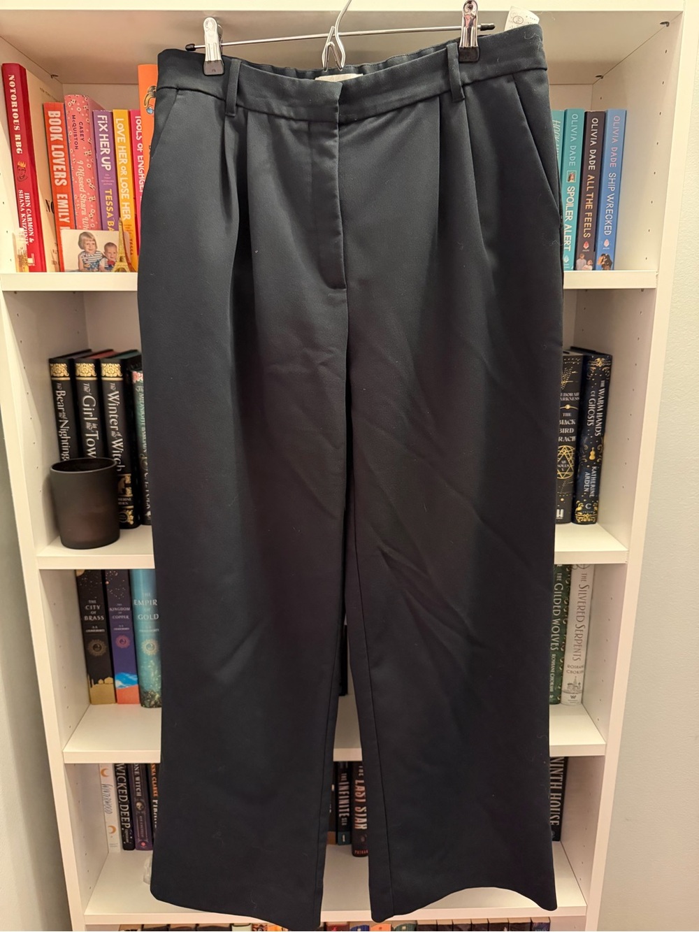Abercrombie & Fitch Black Sloane Tailored Wide-Leg Pants